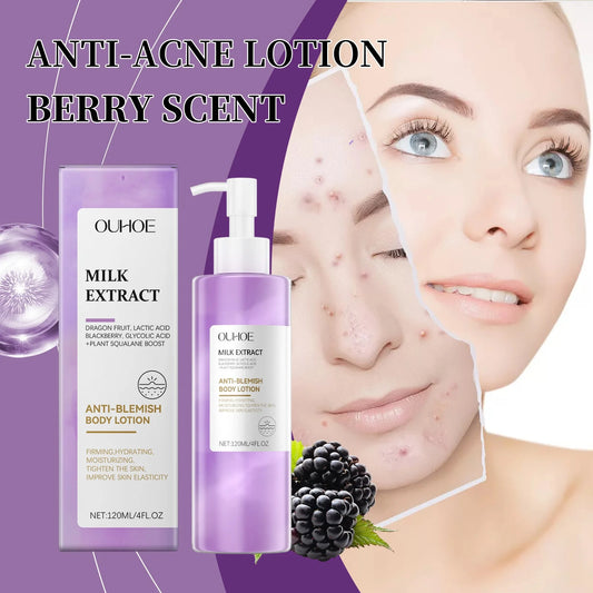 Berry Scented Blemish Lotion Care Facial Moisturizer Reduce Breakouts & Tighten Skin Non-Comedogenic Hydrator Clear Glowing
