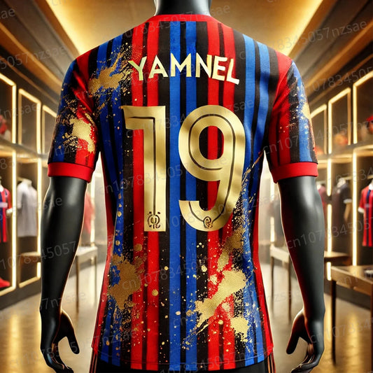 2025 New Summer Traditional ornamentation Yamal Num 19 CHATGPT Design Football Breathable Jersey Oversized O-neck Soccer Tee