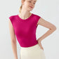 Sports Yoga Short Sleeve Fixed Chest Pad Sexy Backless Short Sports Quick-drying T-shirt Waist-retracting Slim and Fit Vest