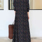 Bohemian Women Sundress Autumn Vintage Long Dress 2023 ZANZEA Lapel Floral Printed Long Sleeve Shirt Vestidos Robe Retro Kaftan