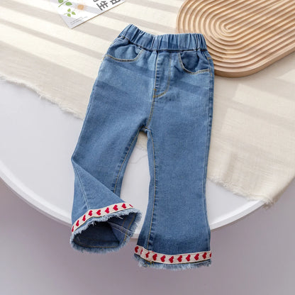 Kids Jeans 2023 Girls Jeans Bow Kids Clothes Girls Clothes 1 To 6 Years Jeans for Girls Baby Girl Jeans Pants