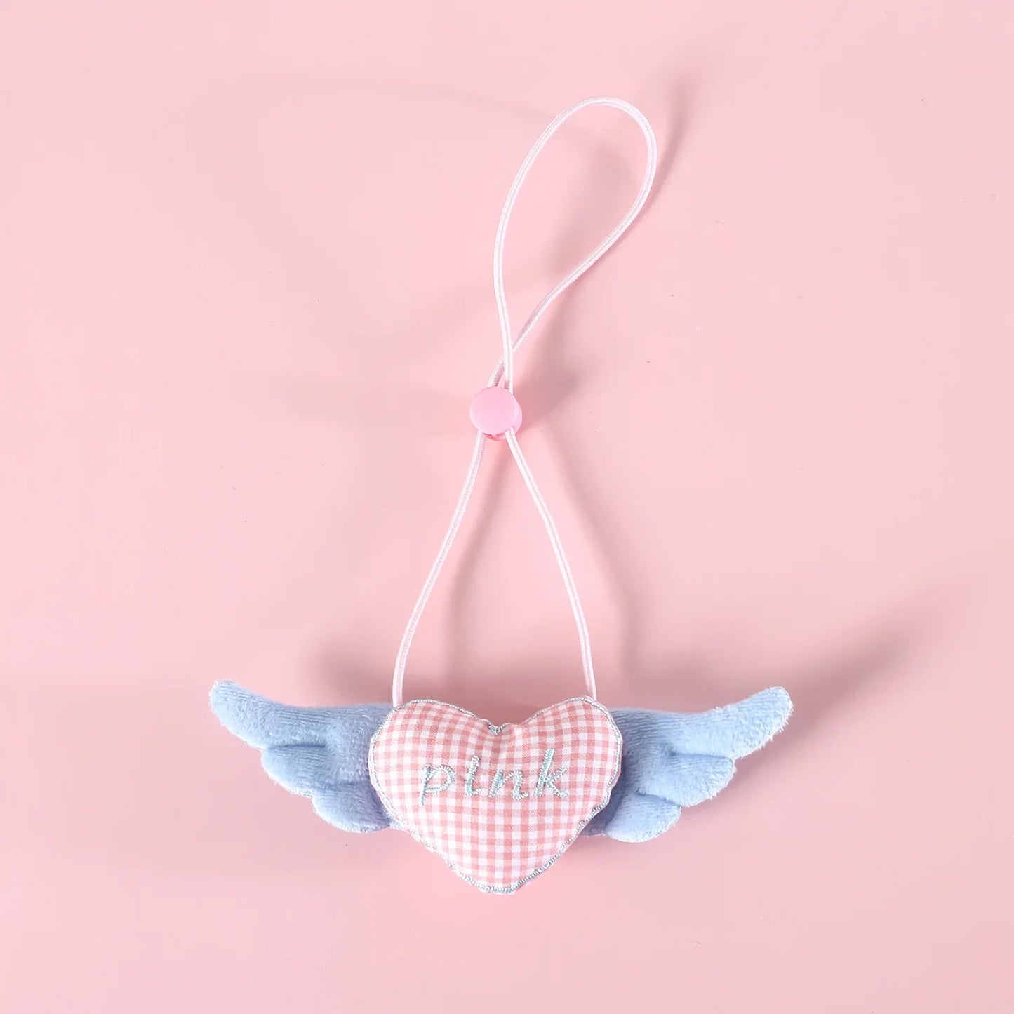 Pet Plaid Love Wing Collar Cat Puppy Teddy Angel Princess Bib Pink Blue Cute Necklace
