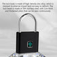Keyless Smart USB Charging Fingerprint Lock Smart Padlock Waterproof Door Lock 0.3sec Unlock Portable Anti-theft Padlock Zinc