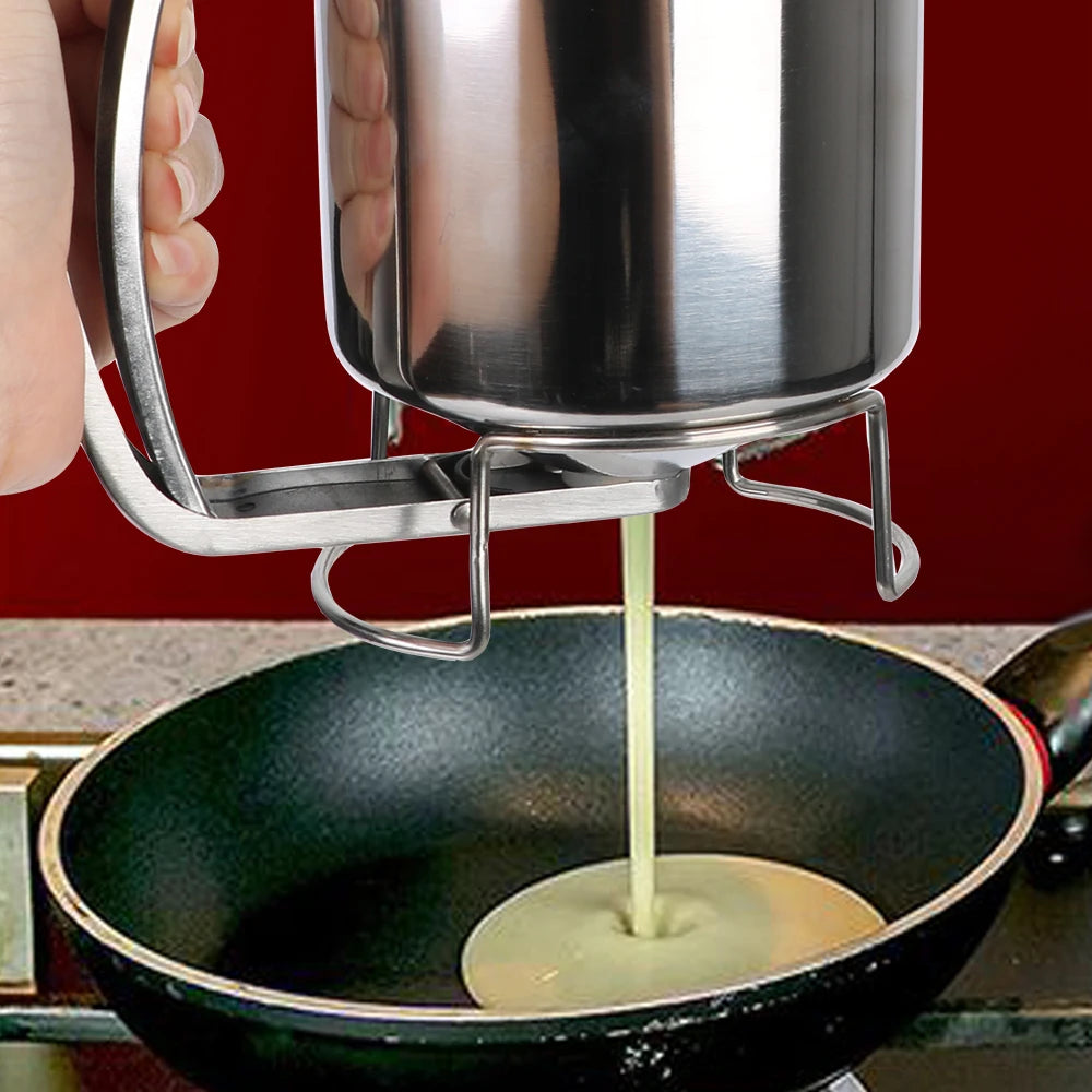 Kitchen Tool Cake Cupcake Dough Dispenser Funnels Piston Funnel With Support Batter Dispenser Baking Tools Stainless Steel