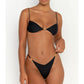 Sexy Swimwear Solid Bikini Women'S Swimsuit With Ties 2023 Thongs Bathing Suits Solid Color Beachwear Summer Brazilian Biquini