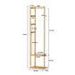 Bamboo Coat Stand Versatile Corner Coat Tree Storage Shelf with Rack  for Hallway Living Room Bedroom