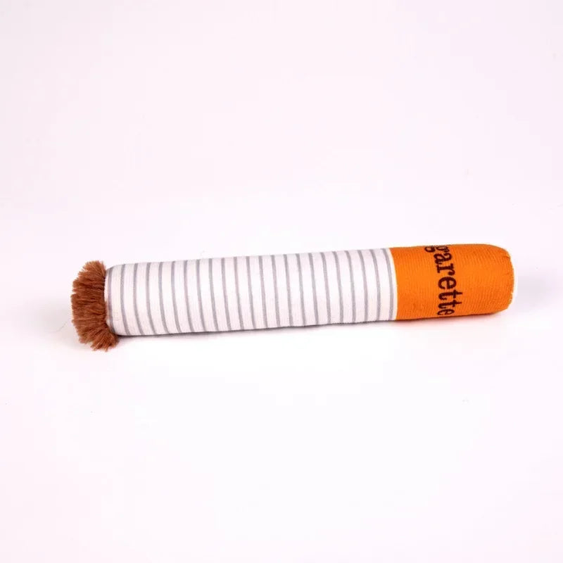Funny Plush Interactive Cigarette Dog Toy - Chew-Friendly, Giggling Gift Box for Fun-Loving Dogs!