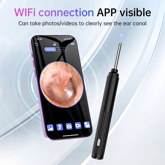 KERUI Smart Ear Wax Removal Ear Cleaner With Ear Cleaning Tool 5MP HD Camera Light Ear Wax Removal Kit Endoscope Otoscope