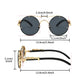 Luxury Retro Oval Metal Sunglasses for Women Men Luxury Fashion Brand Female Sun Glasses Punk Unisex Stylish Shades UV400