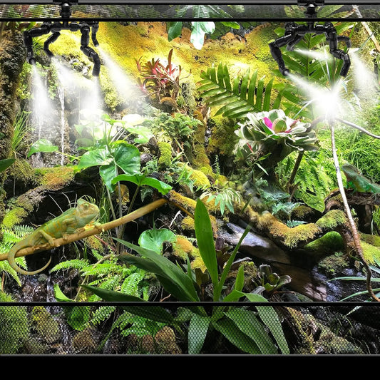 360Degree Rotating Reptiles Fogger Mist Sprinkler Terrarium Nozzle Adjustable Greenhouse Irrigation Pet Cooling System Sprayer