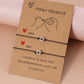 2Pcs/Set Pinky Promise Bracelets Friendship Couple Matching Bracelet Luminous Heart Bead Elastic Rope Valentine's Day Gifts
