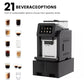 Mcilpoog WS817-Plus 7"colorful large screen Automatic Espresso Machine with Milk Frother,  21 Flavors for Home & Office