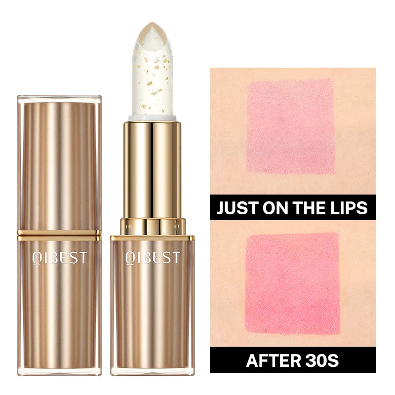 1pc color changing lipstick, moisturizing, non smudging, non staining, waterproof, sweat proof, stain proof, easy to apply