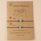 2Pcs/Set Pinky Promise Bracelets Friendship Couple Matching Bracelet Luminous Heart Bead Elastic Rope Valentine's Day Gifts