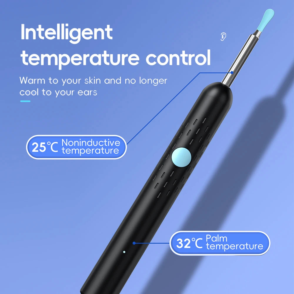 Smart Visual Ear Cleaner Set with Camera 1080P Ear Sticks Ear Wax Removal Tool WIFI Connection HD LED Lights Earpick Endoscope