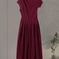Elegant Long Dress Women Loose Skew Collar Sleeveless A Line Robe Female 2025 Spring Summer Solid Fashion High Waist Dress Lady