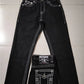 Vintage Buddha Jeans Y2K Men's Jeans Women's Pocket Embroidered Jeans Patch Leather Vintage Blue Jeans Loose Fit Jeans   pants