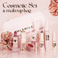 Makeup Kit With Organize Case Lipstick Contour Highlight Liquid Eyeshadow Lip Mud Eyebrow Pencil Mascara Women Cosmetics Set