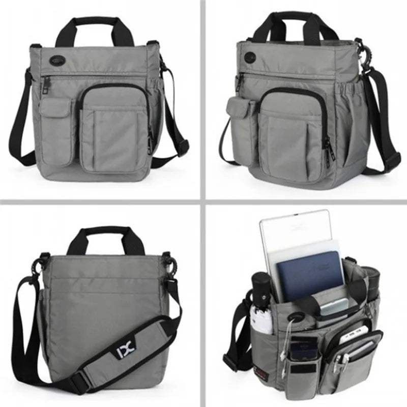 Multi Function Men's Shoulder Messenger Bag With Headphone Hole Waterproof Travel Handbag Large Capacity Storage Bags сумкаbolso