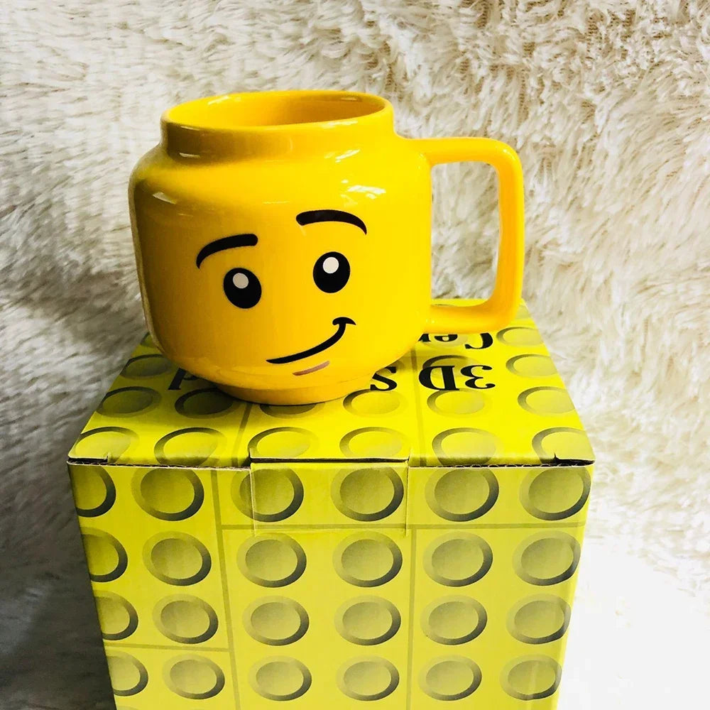 Party Favor Gifts Cute Cartoon Mug for Coffee Milk Tea Ceramic Cup Drinkware with Creative Impish Expression Pattern