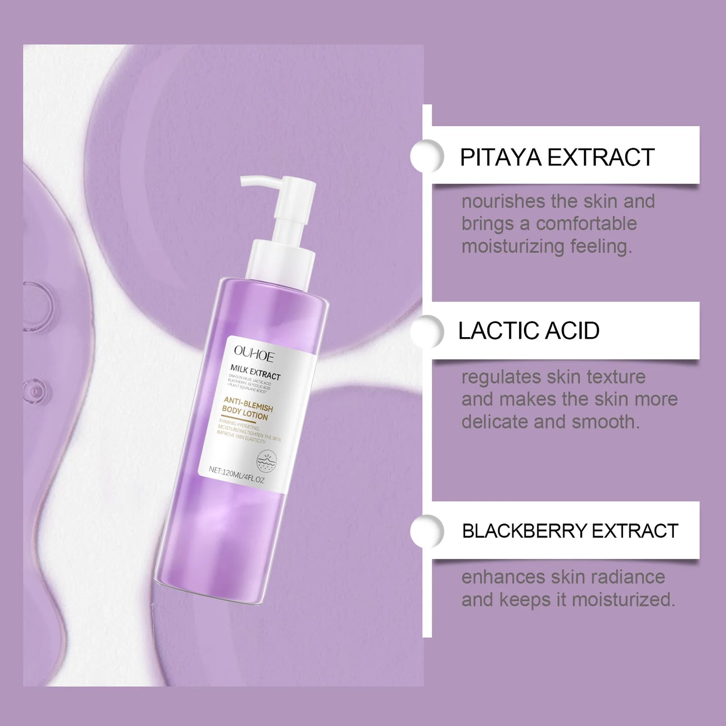Berry Scented Blemish Lotion Care Facial Moisturizer Reduce Breakouts & Tighten Skin Non-Comedogenic Hydrator Clear Glowing