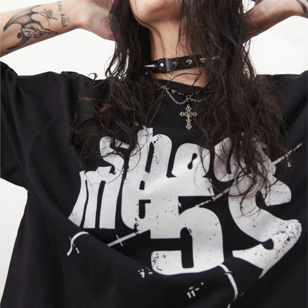 Harajuku Oversized Streetwear Men's Clothing SHOOTME5$ Graphic Print Tshirt Cotton Hip Hop Letter Short Sleeve Tops Tee Goth Y2k