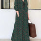 Bohemian Women Sundress Autumn Vintage Long Dress 2023 ZANZEA Lapel Floral Printed Long Sleeve Shirt Vestidos Robe Retro Kaftan