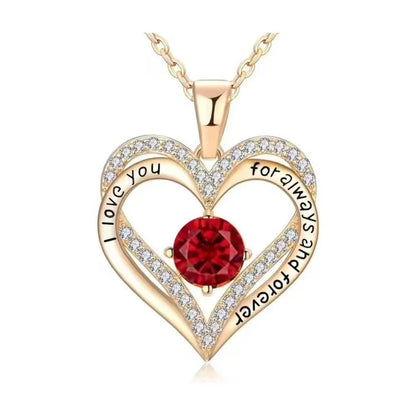 Charming Love Heart Pendant Necklace with Rose Gift Box - Perfect for Valentine's Day, Birthdays, Mother's Day & More Girlfriend