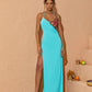 Tosca Starfish Bustier Split Maxi Dress Spaghetti Strap Backless Design Celebrity Party Vacation Sexy Lace-Up Maxi Long Dress
