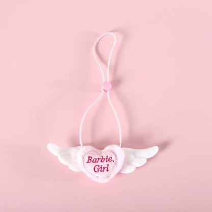 Pet Plaid Love Wing Collar Cat Puppy Teddy Angel Princess Bib Pink Blue Cute Necklace
