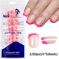 240/120Pcs Colorful French Short Square False Nails Full Cover Fake Nail Tip Extension Acrylic Wearable Ballerina Press on Nails