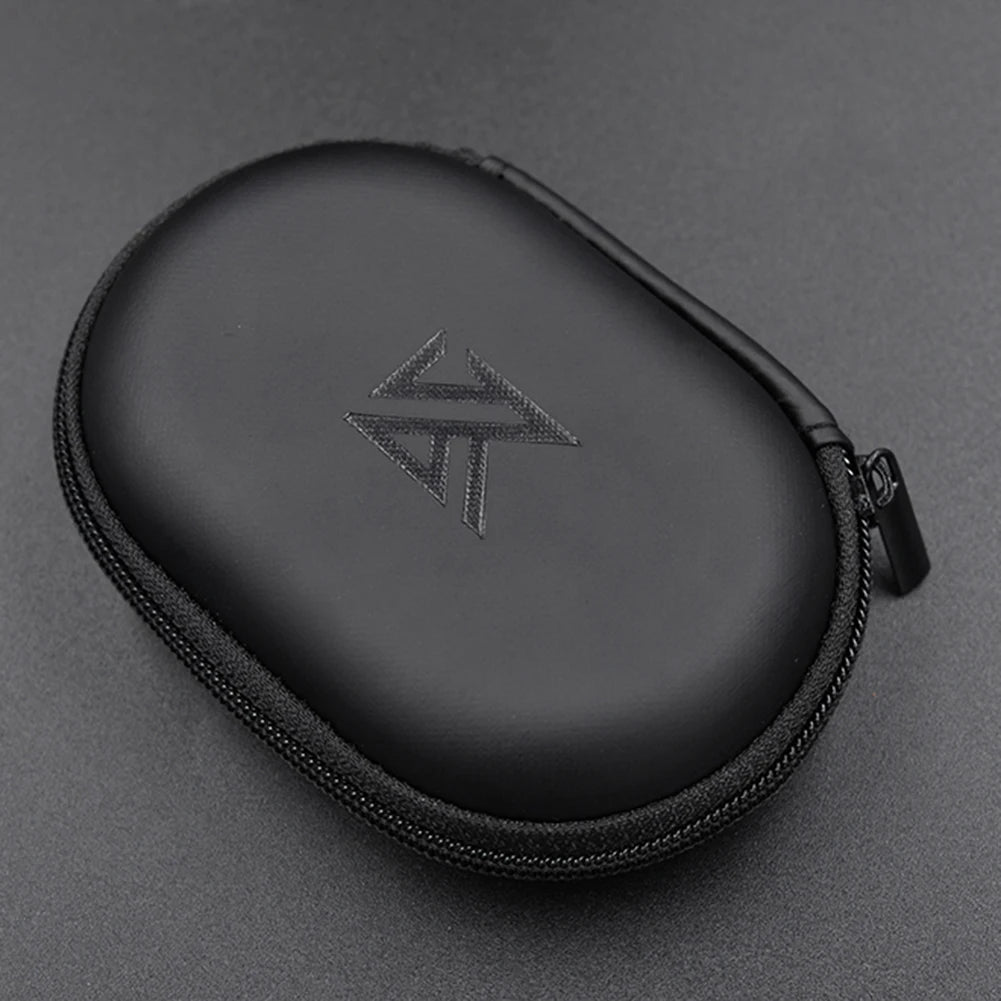 PU Leather Headphone Bags Accessories Universal Wired Earbuds Case Portable Square Shaped for BA10 AS10 ES4 KZ CAA iPhone Huawei