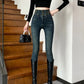 winter warm thick fleece woman's jeans with high waist jeans woman mom jeans women's jeans for women jean femme clothe black