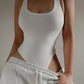 Sleeveless Knit Bodysuit Hot Summer Sexy Bodycon Off Shoulder Halter Tops Casual Street Bodice For Women ClubWear