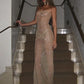 Sexy Shiny Sequins Strapless Long Dress Women See Through Pleated Backless Dresses 2024 Summer New Ladies Party Club Vestidos
