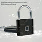 Keyless Smart USB Charging Fingerprint Lock Smart Padlock Waterproof Door Lock 0.3sec Unlock Portable Anti-theft Padlock Zinc