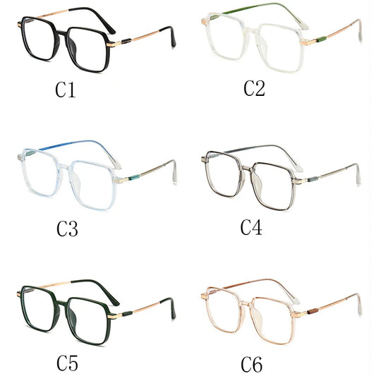 Square Blue Light Blocking Glasses Man And Women Black Oversized Optical Eyeglasses Vision Spectacles Big Frame Computer Eyewear