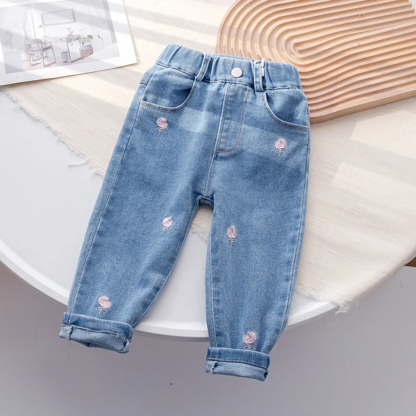 Kids Jeans 2023 Girls Jeans Bow Kids Clothes Girls Clothes 1 To 6 Years Jeans for Girls Baby Girl Jeans Pants