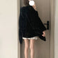 Lautaro Winter Oversized Warm White Faux Fur Coat Women ith Bunny Ears Kawaii Sweet Cute Japanese Style Fluffy Jacket Hoodie