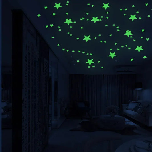 Luminous Wall Stickers for Kids Rooms Dots Stars Ceiling Wall Decals Glowing Stickers Wall Decals Glow In The Dark Home Decor