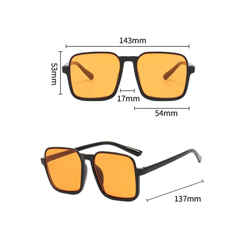 Oversized Square Sun Glasses For Men Women 2022 Fashion Popular Ins Luxury Brand Design Eyewear Trending Uv400 Shades New