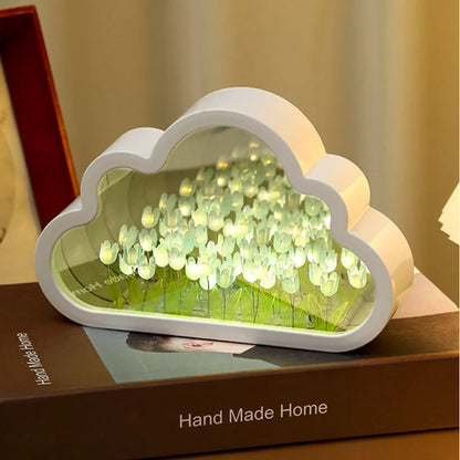 1pc Handmade DIY Creative Gift Tulip Flower Sea Night Atmosphere Lamp Gifts For Halloween Christmas Birthdays Girlfriend