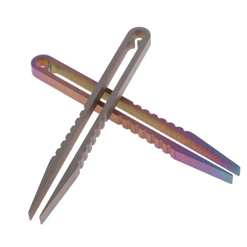 2Sizes TC4 Clip Cellular Titanium Tweezers Pick Up Clamping EDC Multipurpose Professional Maintenance Tool