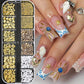 12Grids Ocean Gold Nail Art Charms Shell/Seahorse/Starfish White Half Round Pearl Gems 3D Mixed Punk Manicure Metal Rivets Studs
