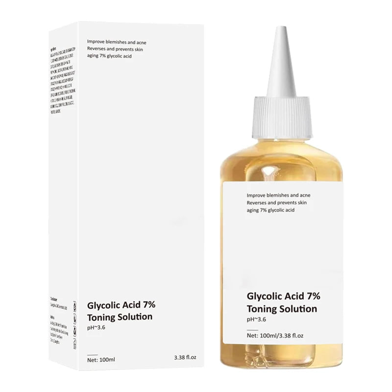 ENVISHA Face Skin Care 100ML Glycolic Acid 7% Toning Solution To Remove Acne And Moisturizing Skin Rejuvenating Deep Hydration