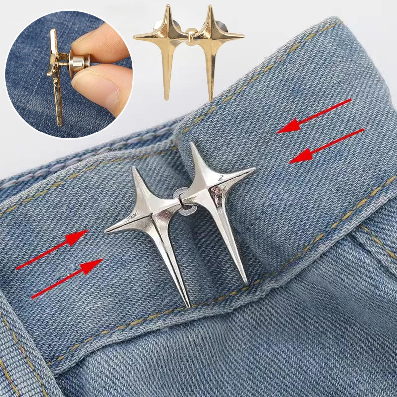 Cross Jeans Waist Retraction Buckles Convenient Jeans Resize Buckles Adjustable Star Buckles Jeans Skirt Trousers Accessories
