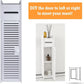 Bathroom Storage Cabinet 1 door 3 floors Floor Cabinet Organizer  Free-Standing Toilet Holder With Paper Tissue Sundries Storage