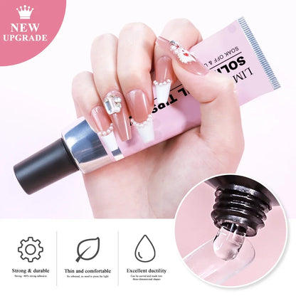LIMEGIRL 20ml/30ml Strong Gel Nail Glue UV Nail Rhinestone Resin Gemstone Jewelry DIY Decorative Sticky Nail Fake Glue