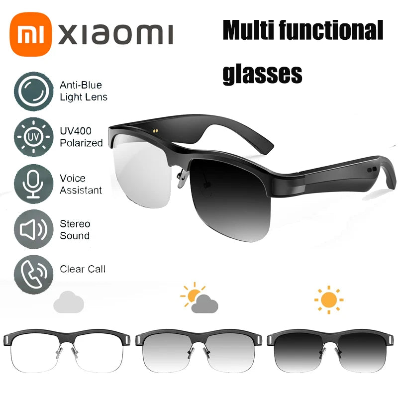 Xiaomi New Smart Bluetooth Color Changing Glasses M9 Pro Color Changing Uv And Blue Light Resistant Smart Sunglasses
