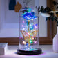 Rose Light Artificial Galaxy Rose Lamp with Butterfly and Colorful LED Rose Flowers In Glass Battery Powered Gifts for Wedding